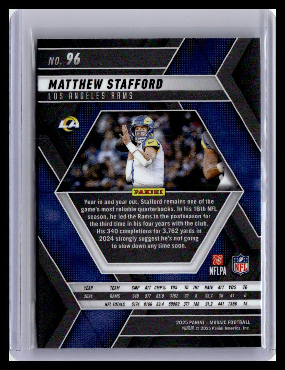 2025 Panini Mosaic #96 Matthew Stafford