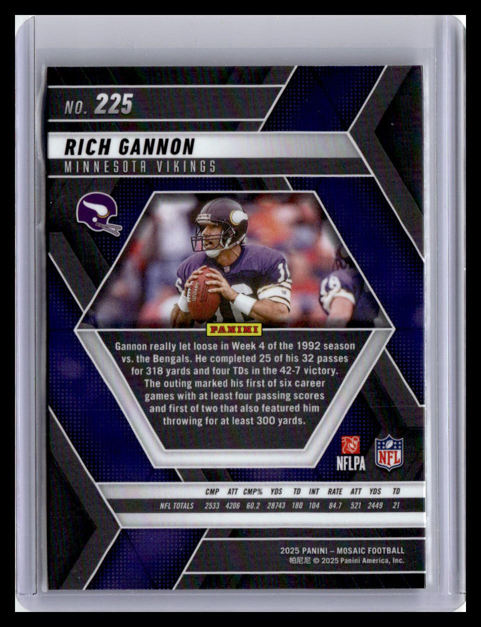 2025 Panini Mosaic #225 Rich Gannon