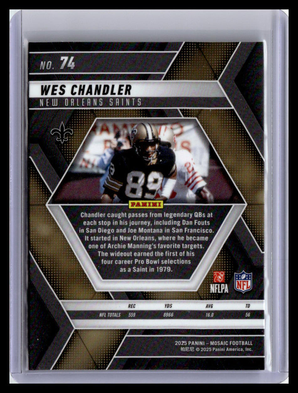 2025 Panini Mosaic #74 Wes Chandler