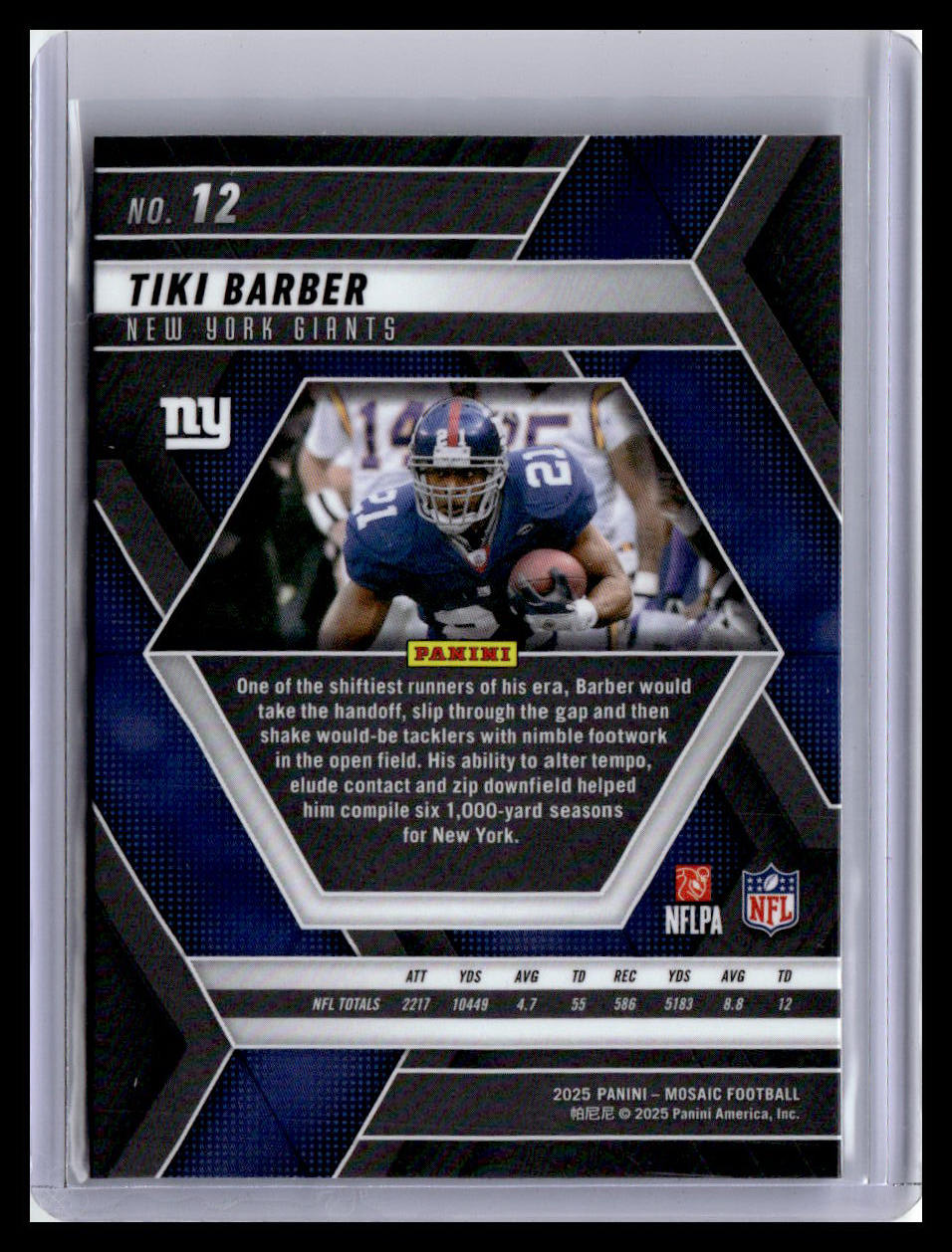 2025 Panini Mosaic #12 Tiki Barber