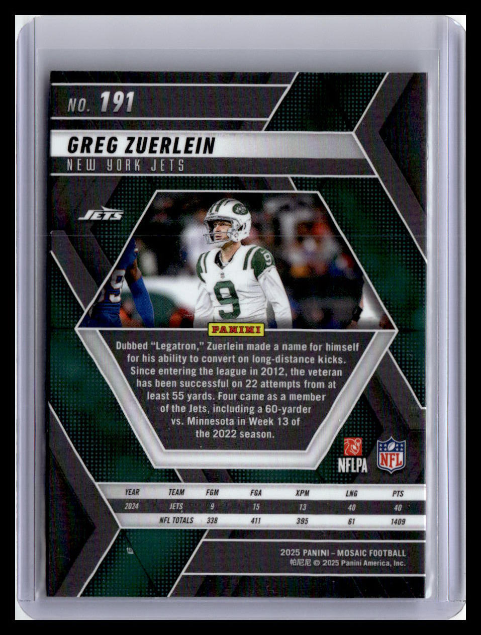 2025 Panini Mosaic #191 Greg Zuerlein