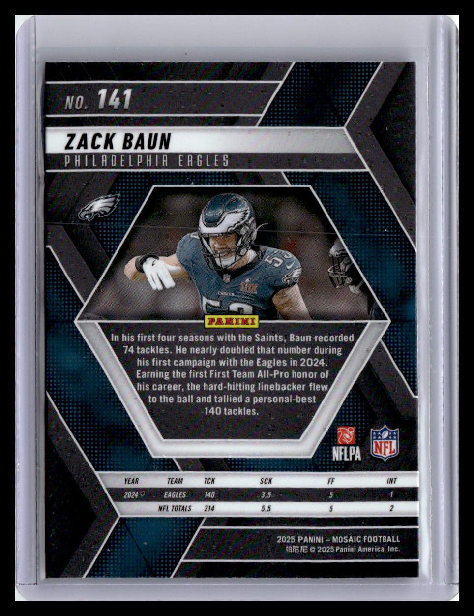 2025 Panini Mosaic #141 Zack Baun