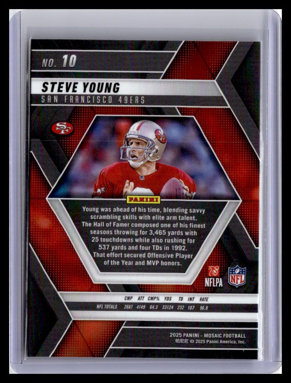 2025 Panini Mosaic #10 Steve Young