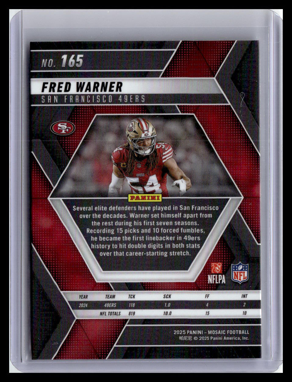 2025 Panini Mosaic #165 Fred Warner