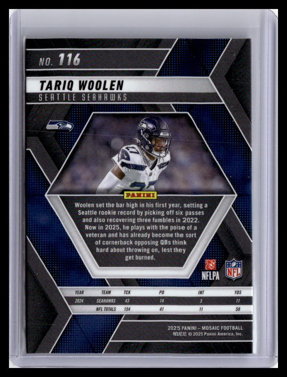 2025 Panini Mosaic #116 Tariq Woolen
