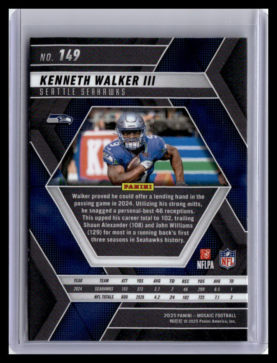 2025 Panini Mosaic #149 Kenneth Walker III
