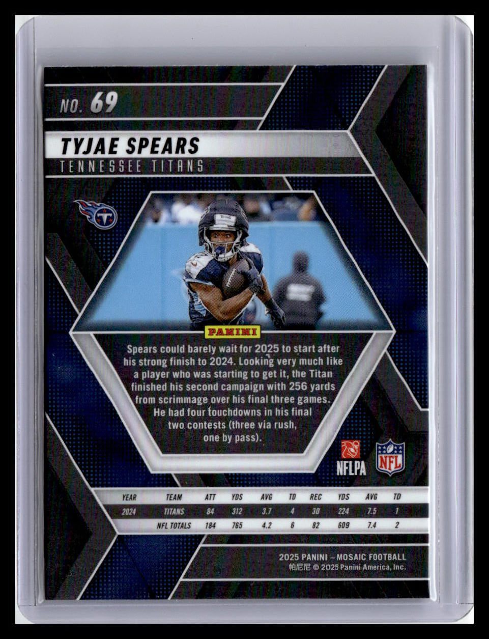 2025 Panini Mosaic #69 Tyjae Spears