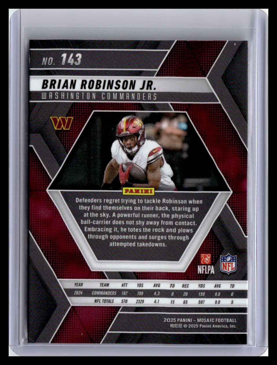 2025 Panini Mosaic #143 Brian Robinson Jr.