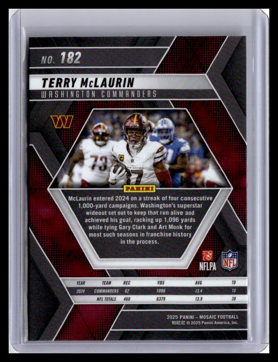 2025 Panini Mosaic #182 Terry McLaurin