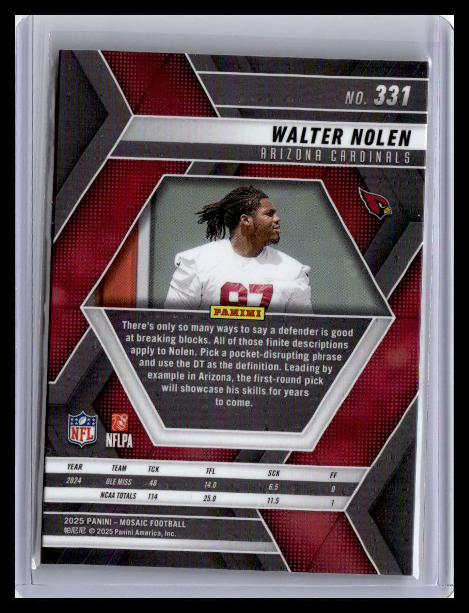 2025 Panini Mosaic #331 Walter Nolen