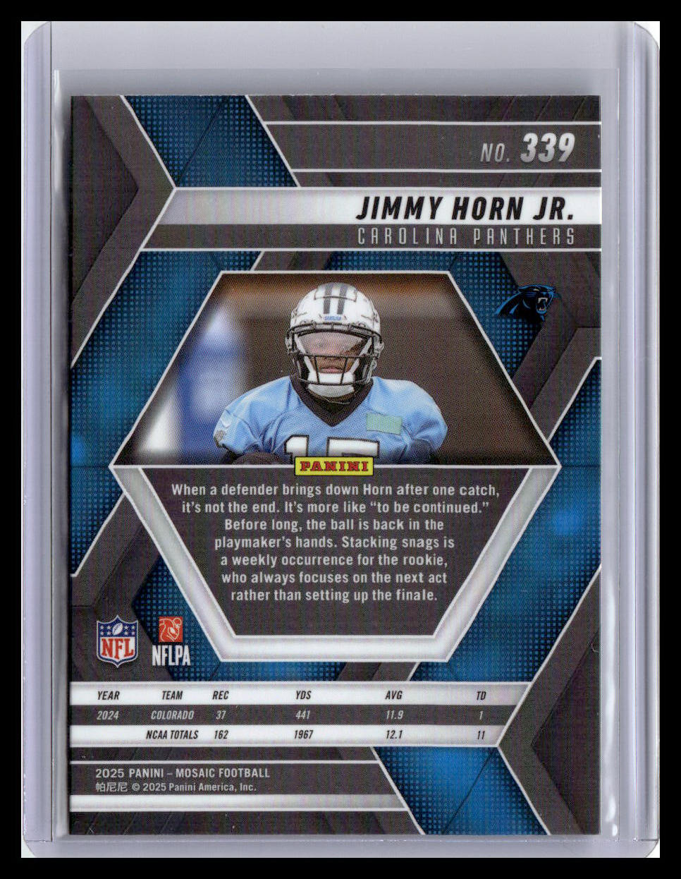 2025 Panini Mosaic #339 Jimmy Horn Jr.