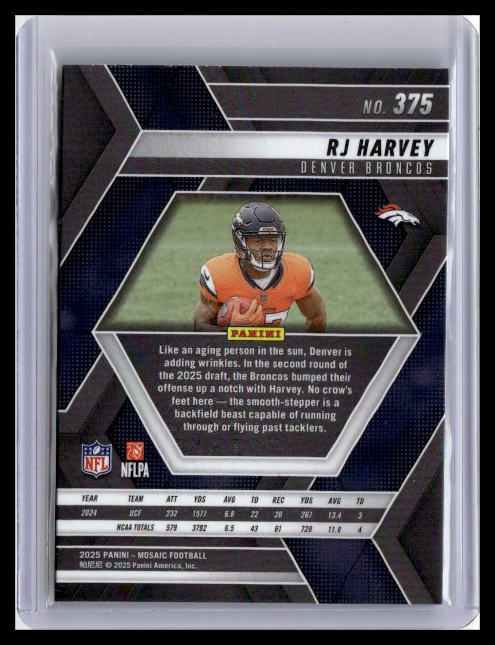 2025 Panini Mosaic #375 RJ Harvey