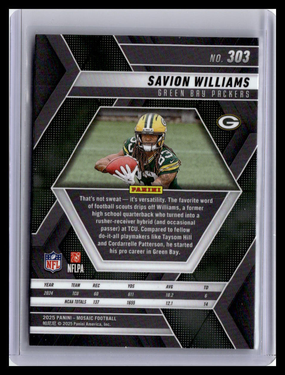 2025 Panini Mosaic #303 Savion Williams