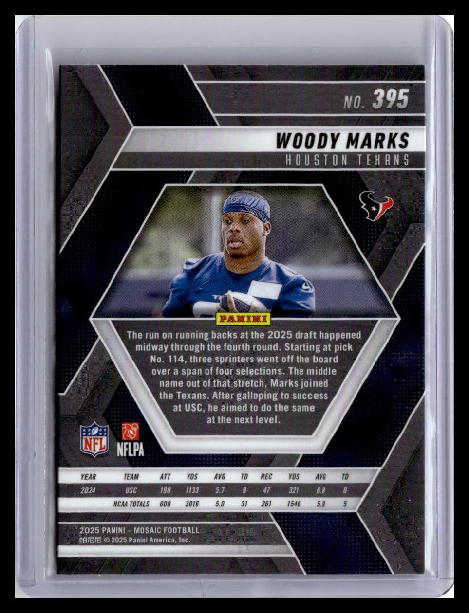 2025 Panini Mosaic #395 Woody Marks