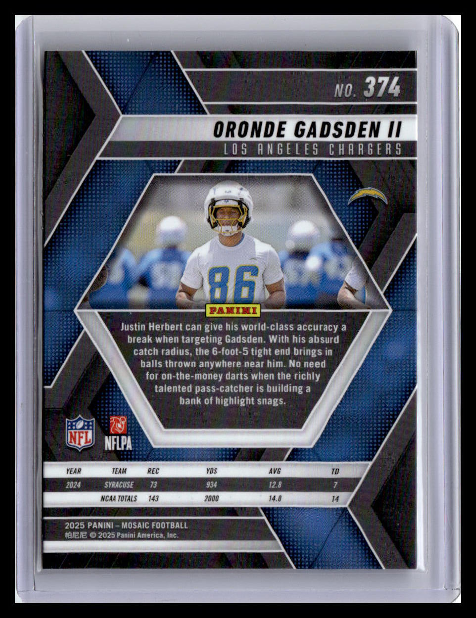 2025 Panini Mosaic #374 Oronde Gadsden II