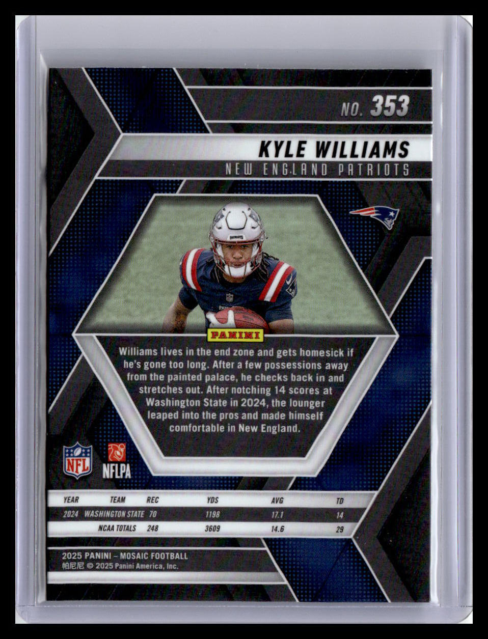 2025 Panini Mosaic #353 Kyle Williams