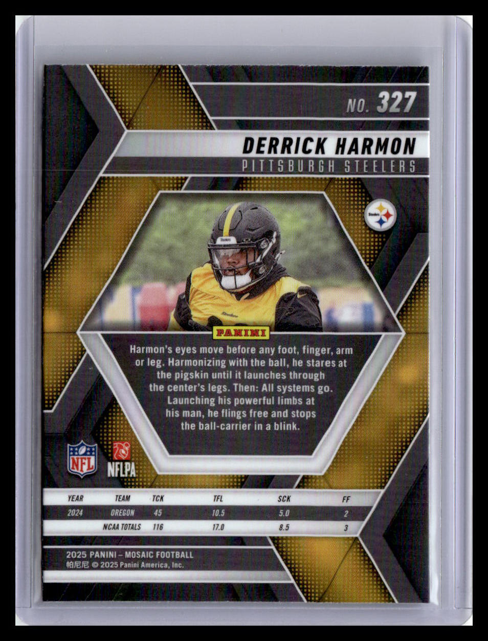 2025 Panini Mosaic #327 Derrick Harmon