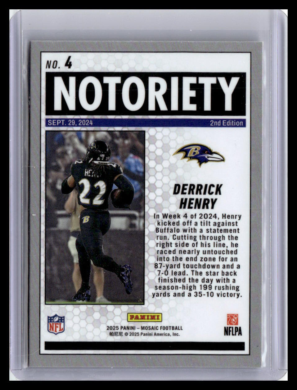 2025 Panini Mosaic #4 Derrick Henry Notoriety Mosaic