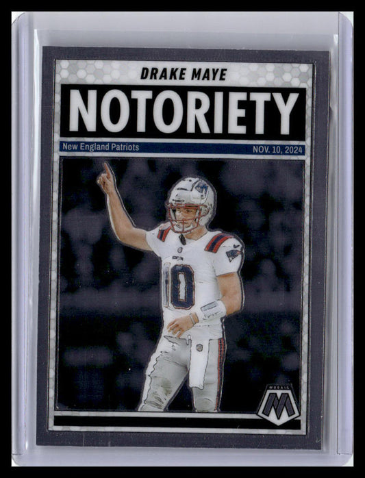 2025 Panini Mosaic #3 Drake Maye Notoriety