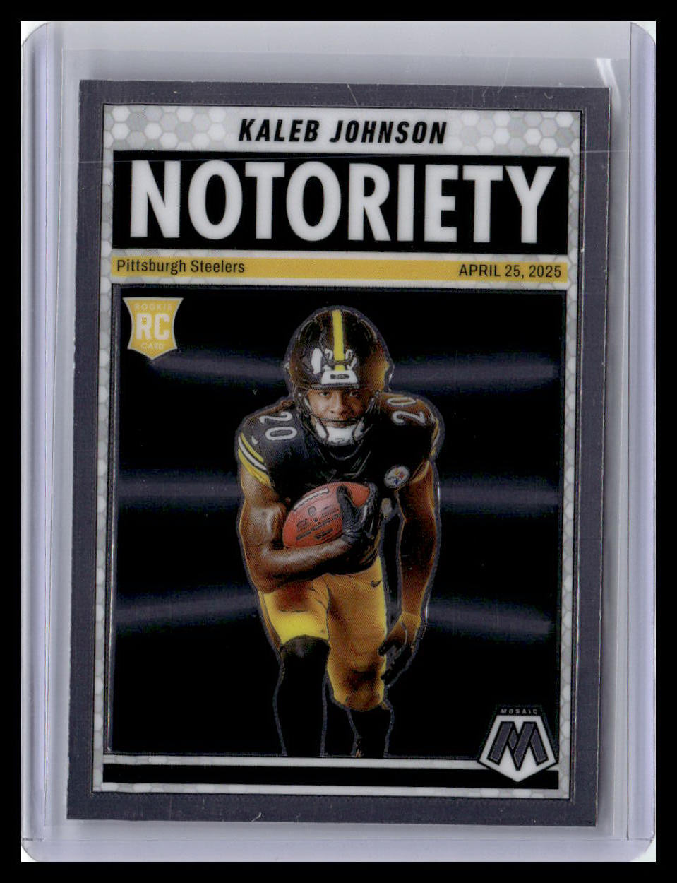 2025 Panini Mosaic #22 Kaleb Johnson Notoriety