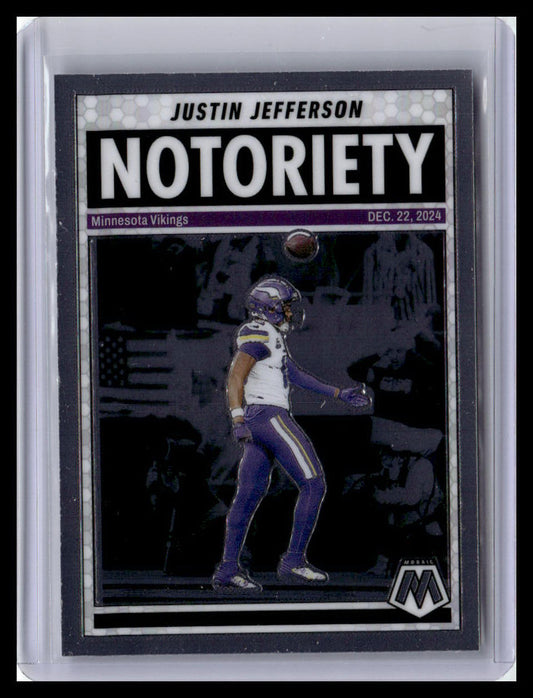 2025 Panini Mosaic #6 Justin Jefferson Notoriety