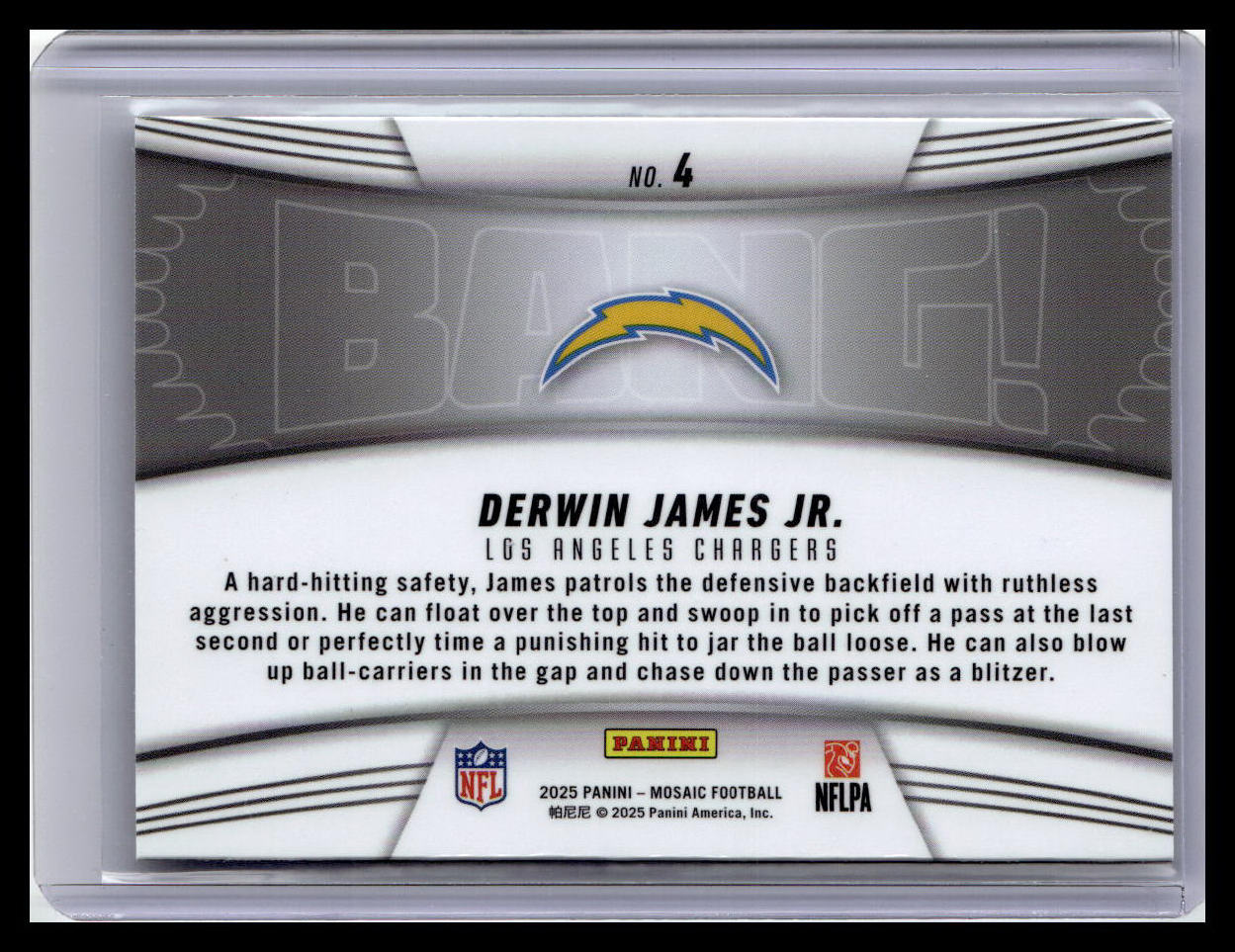 2025 Panini Mosaic #4 Derwin James Jr. Bang!