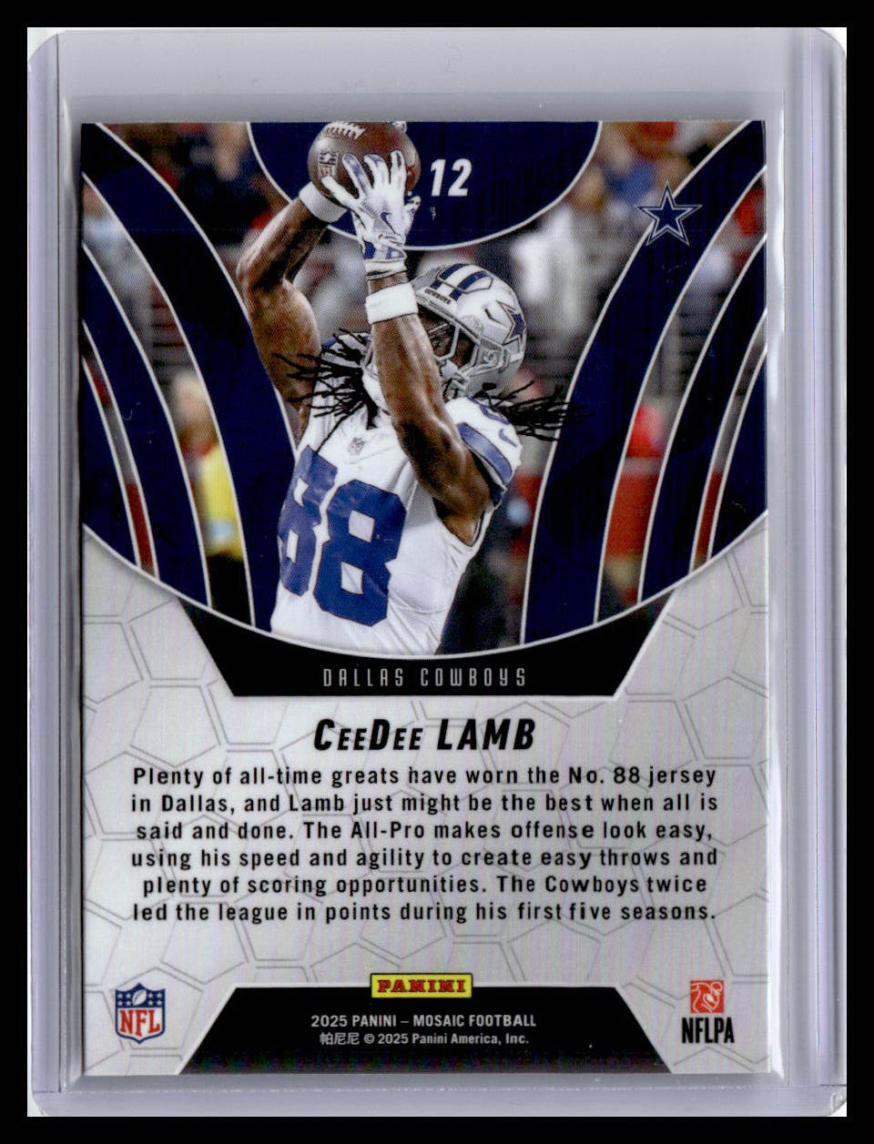 2025 Panini Mosaic #12 CeeDee Lamb Elevate