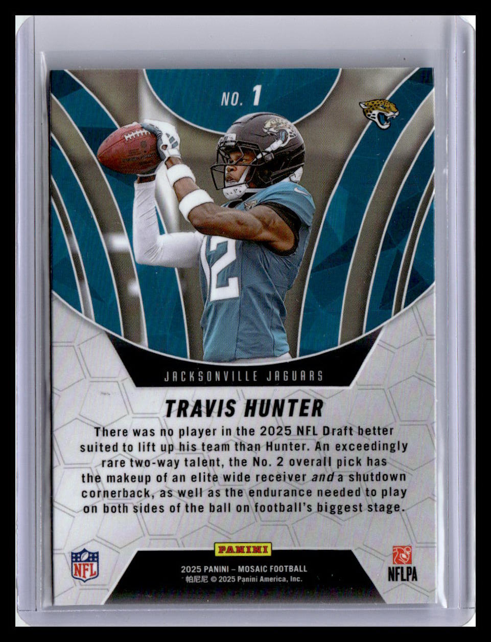 2025 Panini Mosaic #1 Travis Hunter Elevate