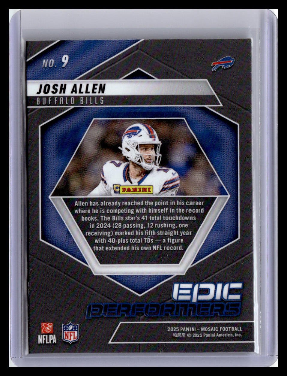 2025 Panini Mosaic #9 Josh Allen Epic Performers