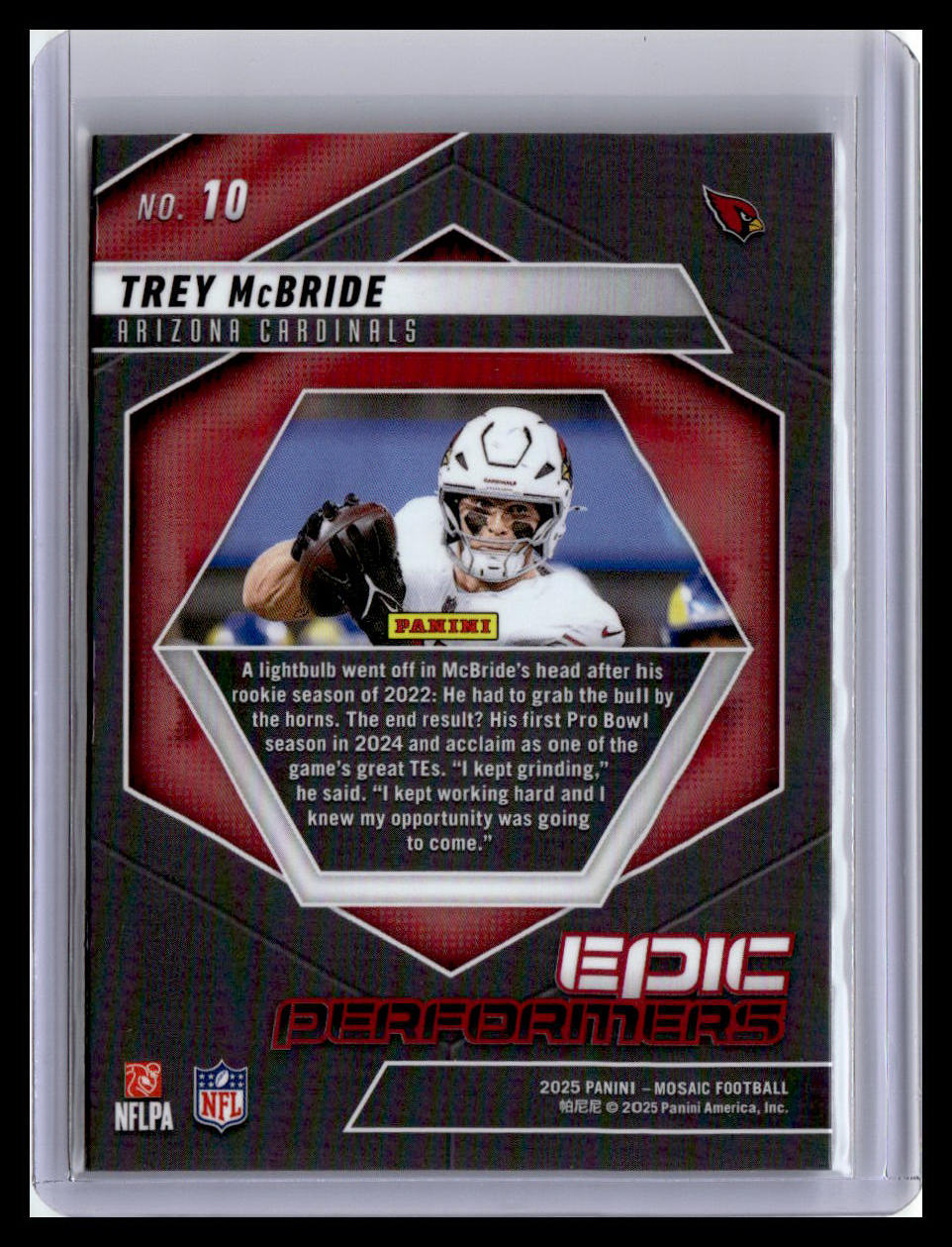 2025 Panini Mosaic #10 Trey McBride Epic Performers