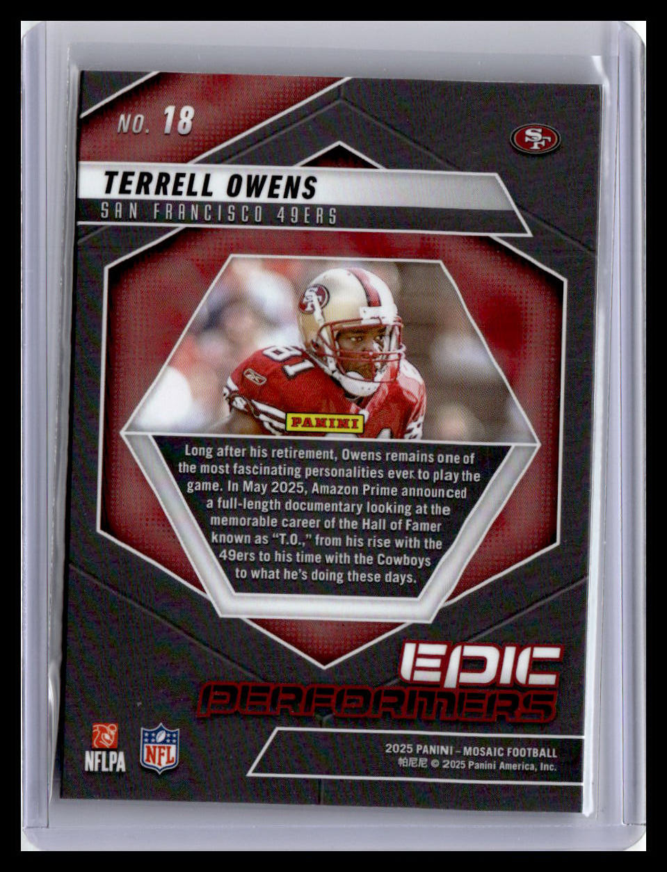 2025 Panini Mosaic #18 Terrell Owens Epic Performers