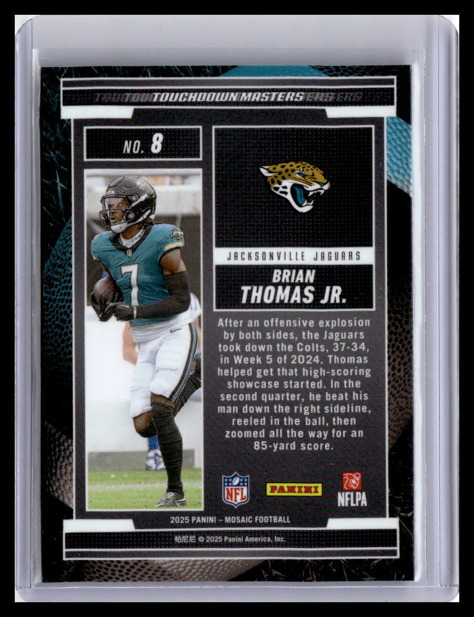 2025 Panini Mosaic #8 Brian Thomas Jr. Touchdown Masters Mosaic