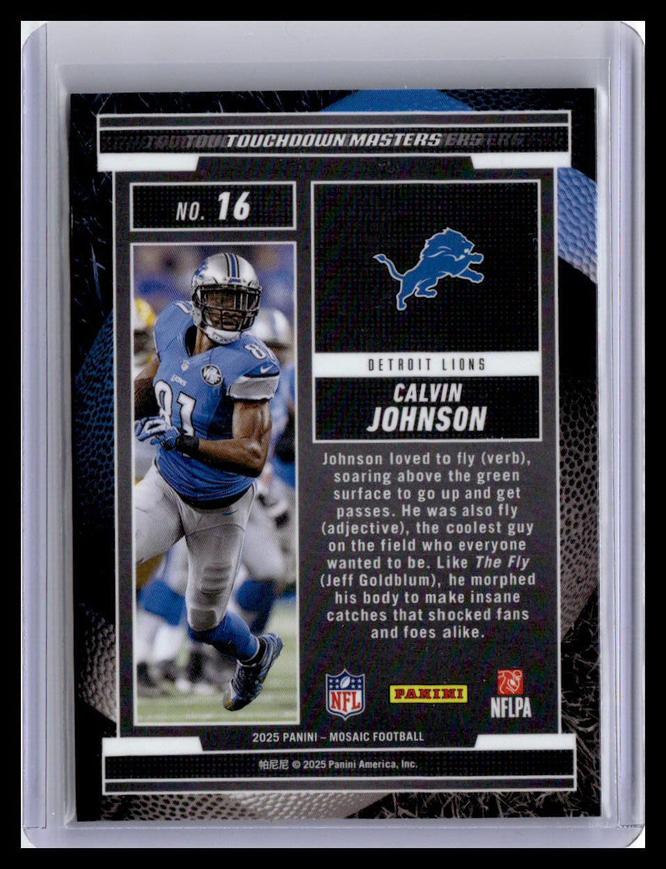 2025 Panini Mosaic #16 Calvin Johnson Touchdown Masters Mosaic
