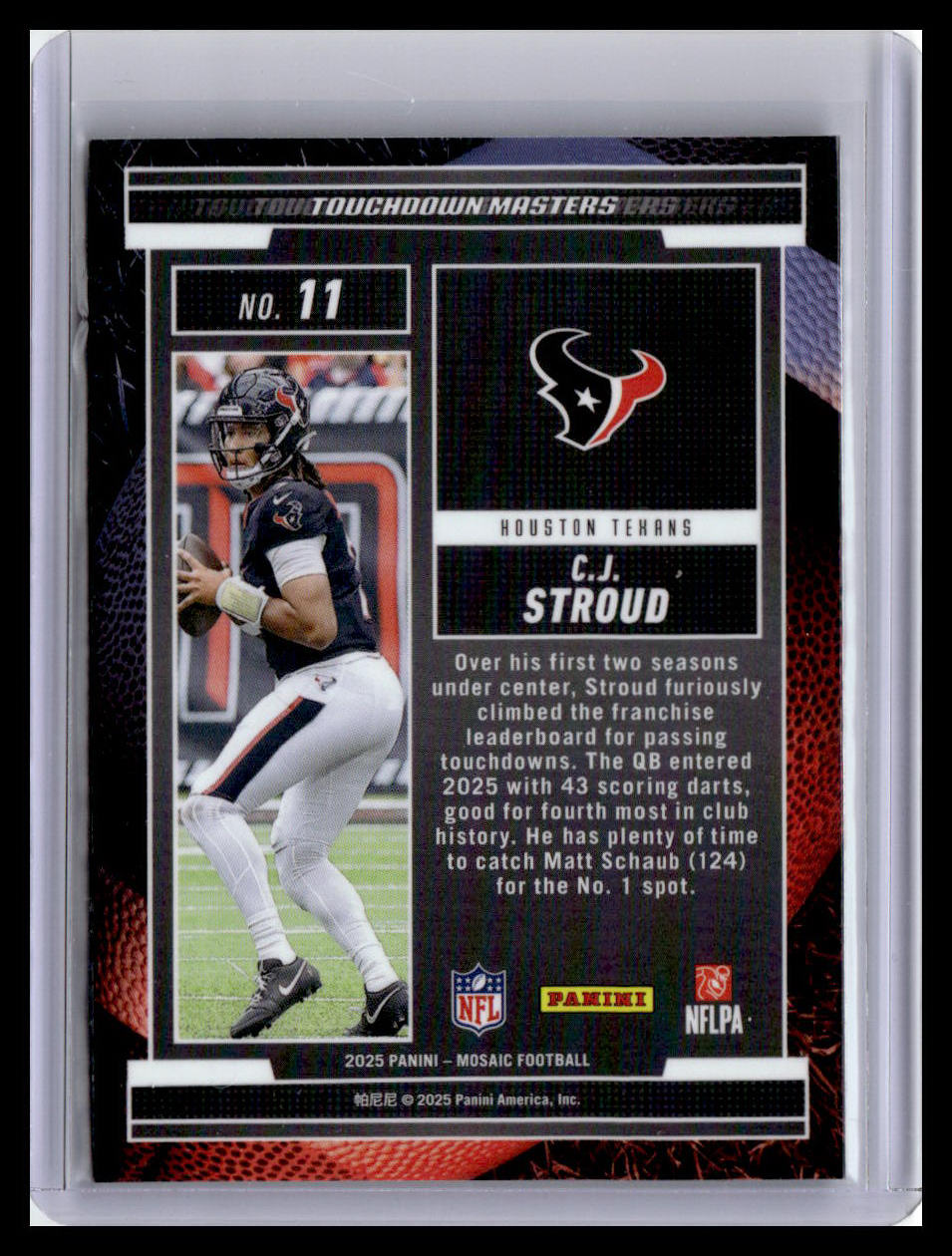 2025 Panini Mosaic #11 C.J. Stroud Touchdown Masters
