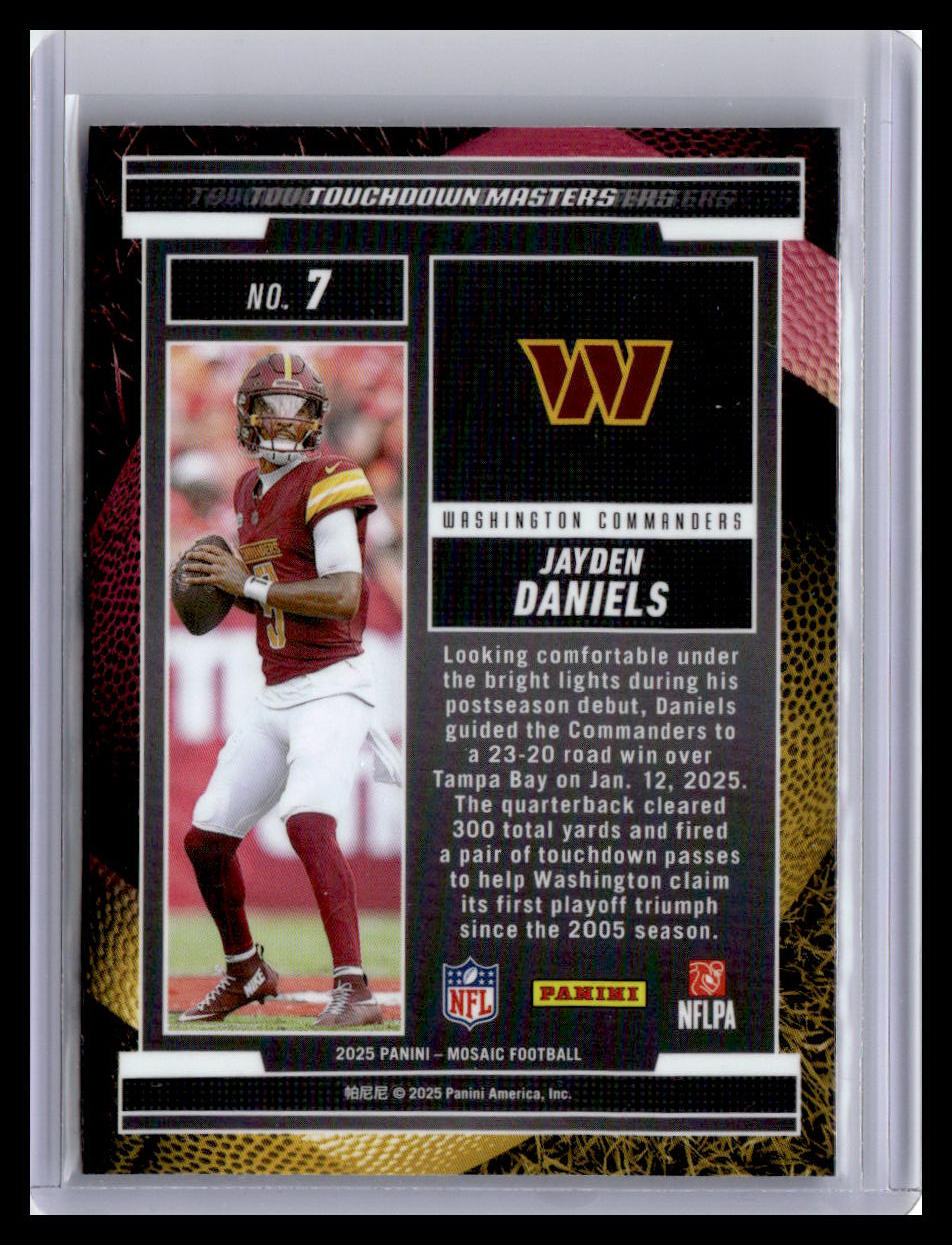 2025 Panini Mosaic #7 Jayden Daniels Touchdown Masters