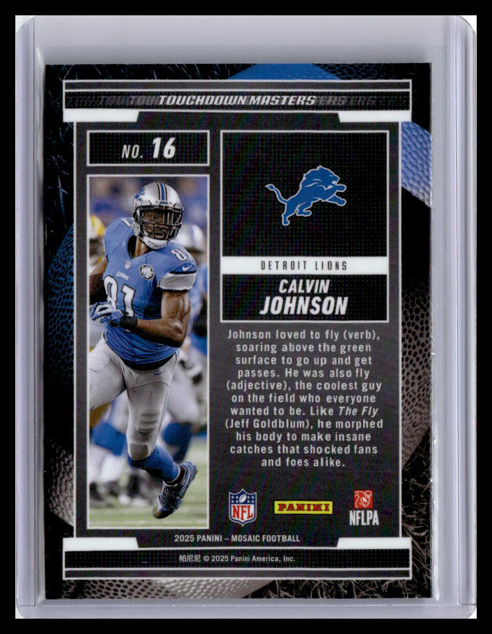 2025 Panini Mosaic #16 Calvin Johnson Touchdown Masters