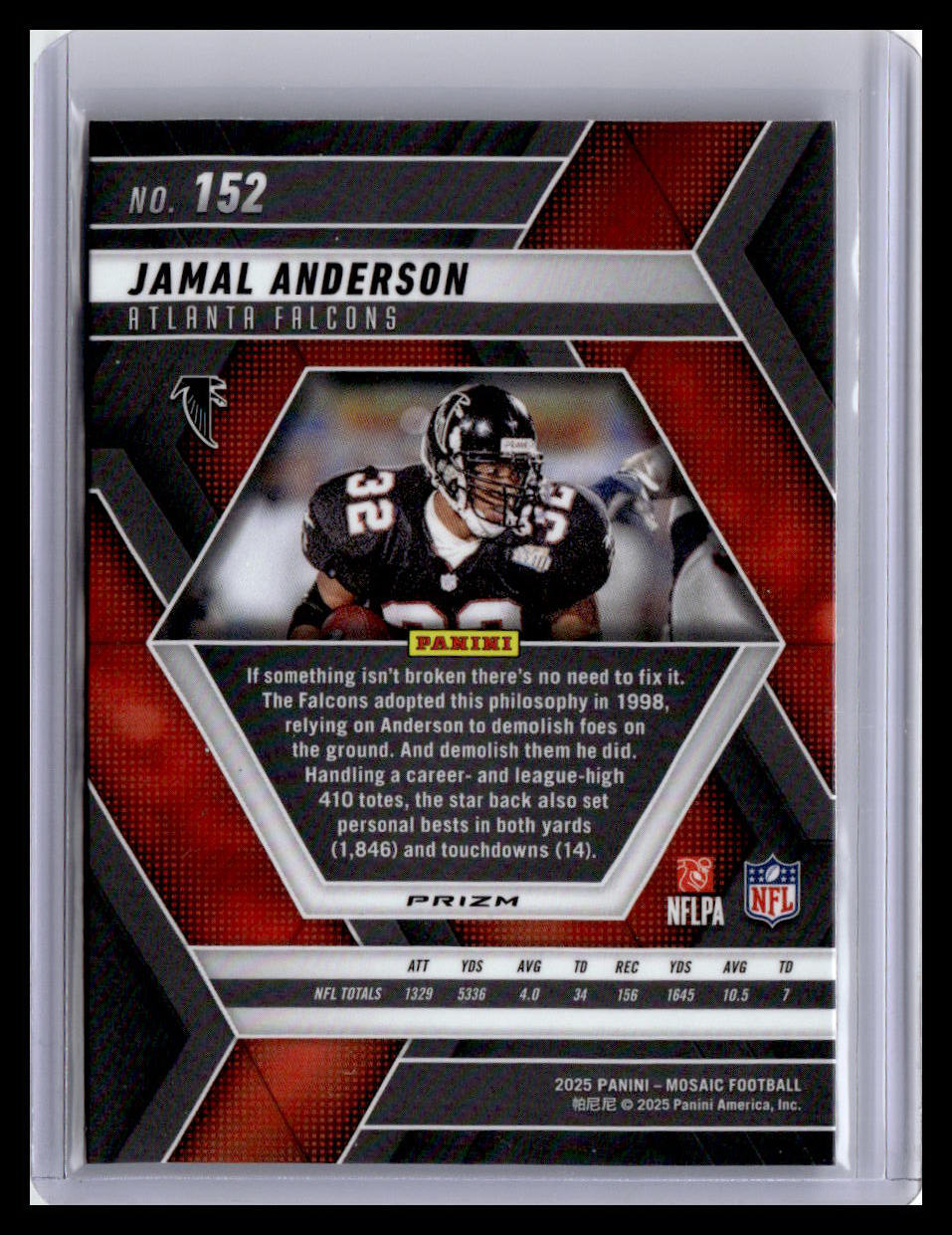 2025 Panini Mosaic #152 Jamal Anderson Silver
