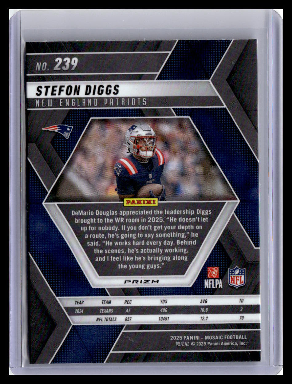 2025 Panini Mosaic #239 Stefon Diggs Silver