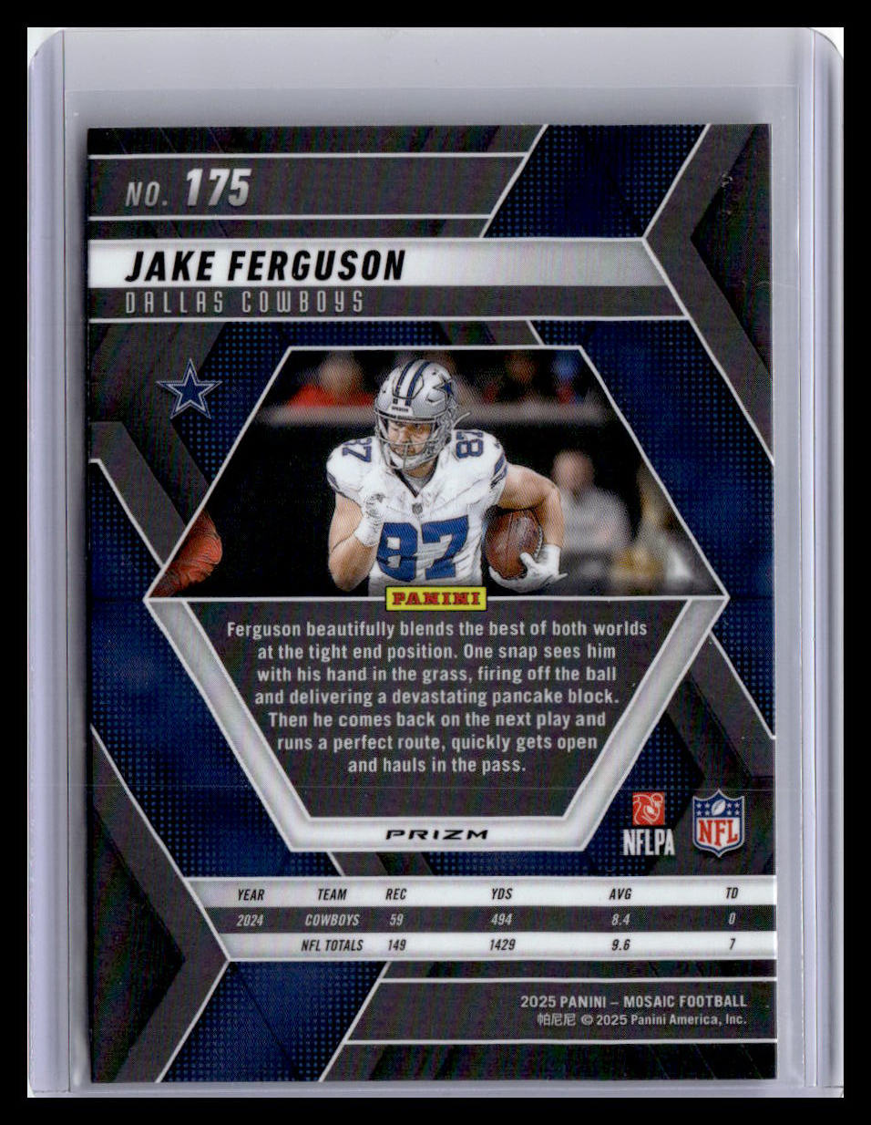 2025 Panini Mosaic #175 Jake Ferguson Silver