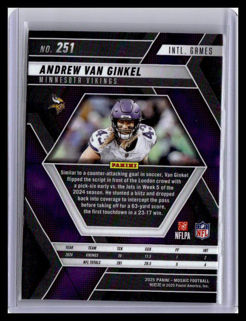 2025 Panini Mosaic #251 Andrew Van Ginkel