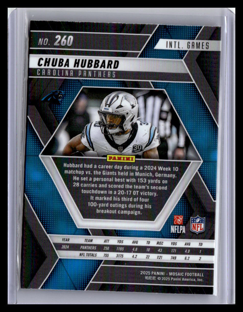 2025 Panini Mosaic #260 Chuba Hubbard