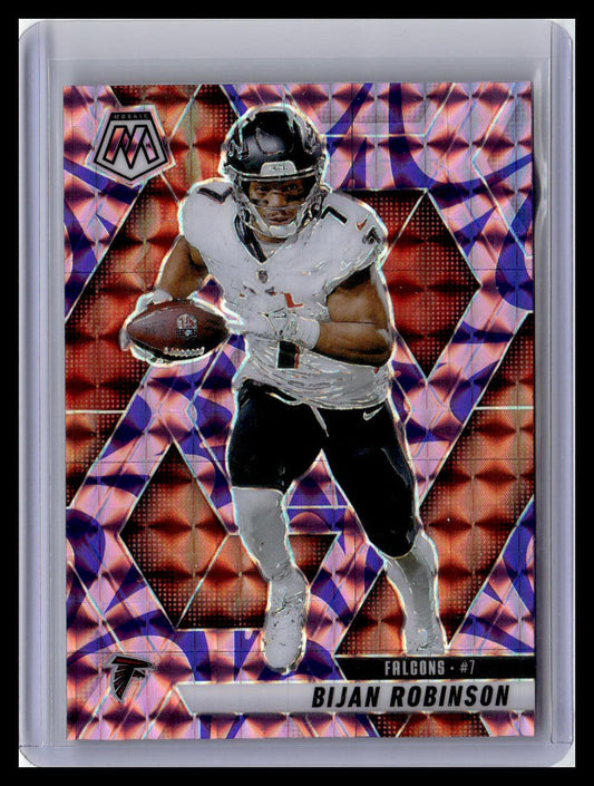 2025 Panini Mosaic #166 Bijan Robinson Mosaic Reactive Purple