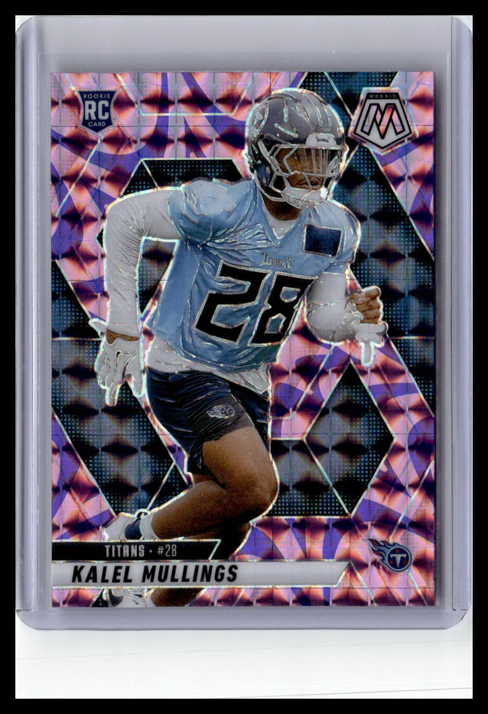 2025 Panini Mosaic #390 Kalel Mullings Mosaic Reactive Purple