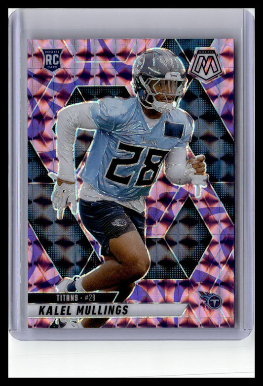 2025 Panini Mosaic #390 Kalel Mullings Mosaic Reactive Purple