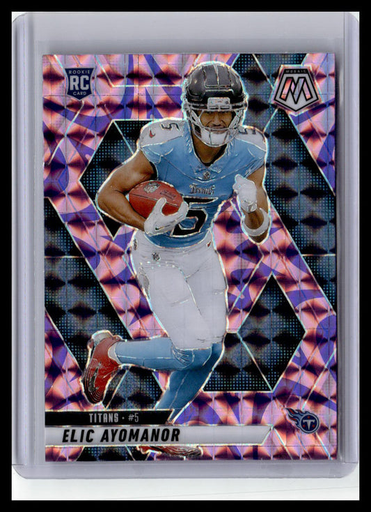 2025 Panini Mosaic #333 Elic Ayomanor Mosaic Reactive Purple