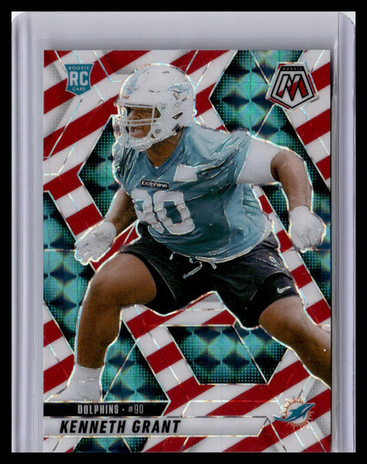 2025 Panini Mosaic #351 Kenneth Grant Mosaic Red and White Stripe