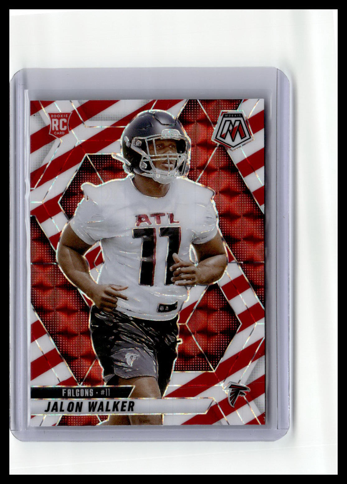 2025 Panini Mosaic #377 Jalon Walker Mosaic Red and White Stripe