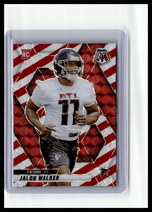 2025 Panini Mosaic #377 Jalon Walker Mosaic Red and White Stripe