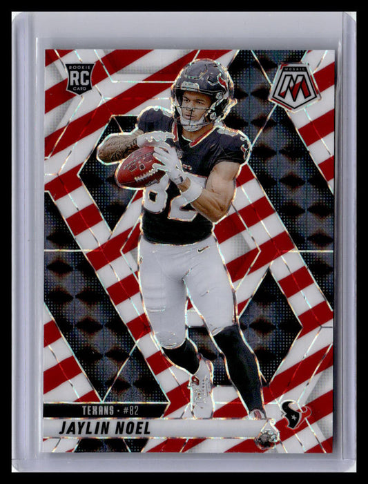 2025 Panini Mosaic #373 Jaylin Noel Mosaic Red and White Stripe