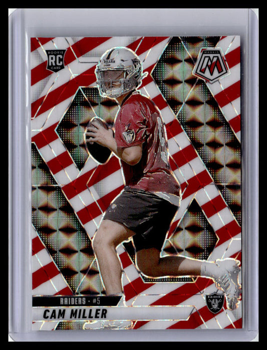 2025 Panini Mosaic #342 Cam Miller Mosaic Red and White Stripe
